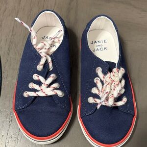 Janie and Jack Kids Sneakers in Navy and Red